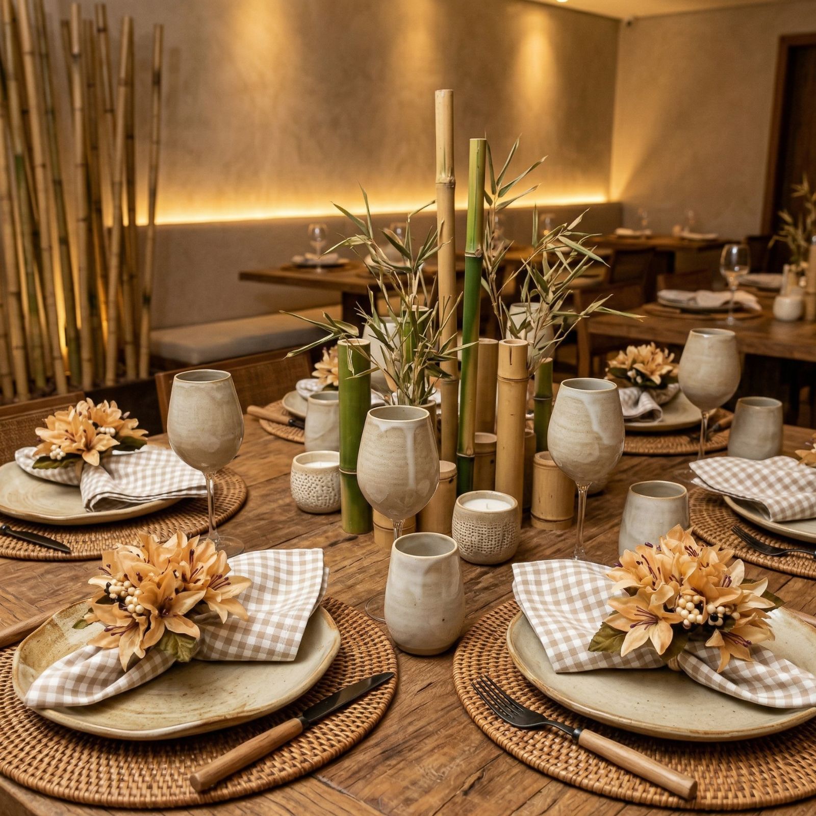 Lilies_Flower_Napkin_Ring_Caramel_5