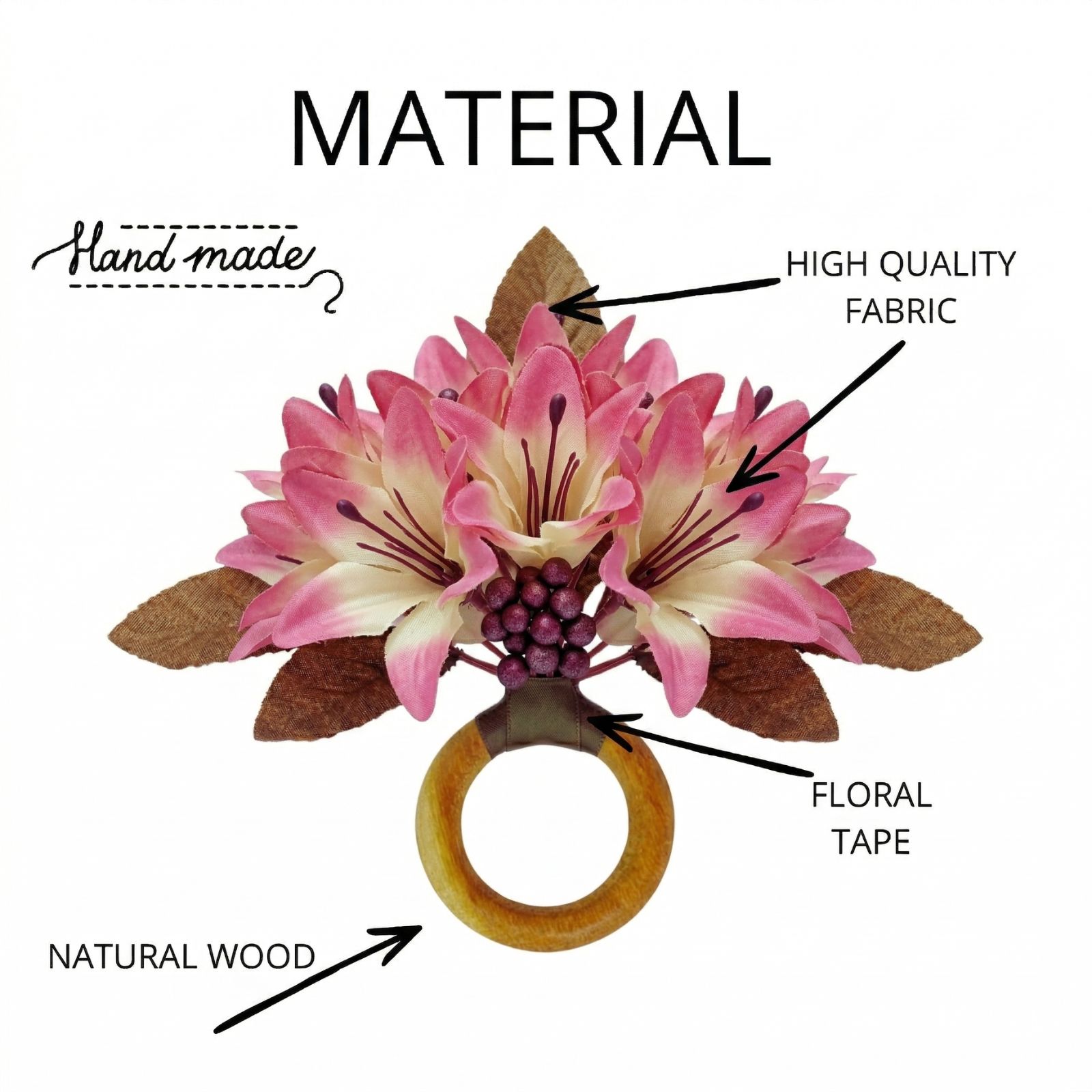 Lilies_Flower_Napkin_Ring_Rose_3