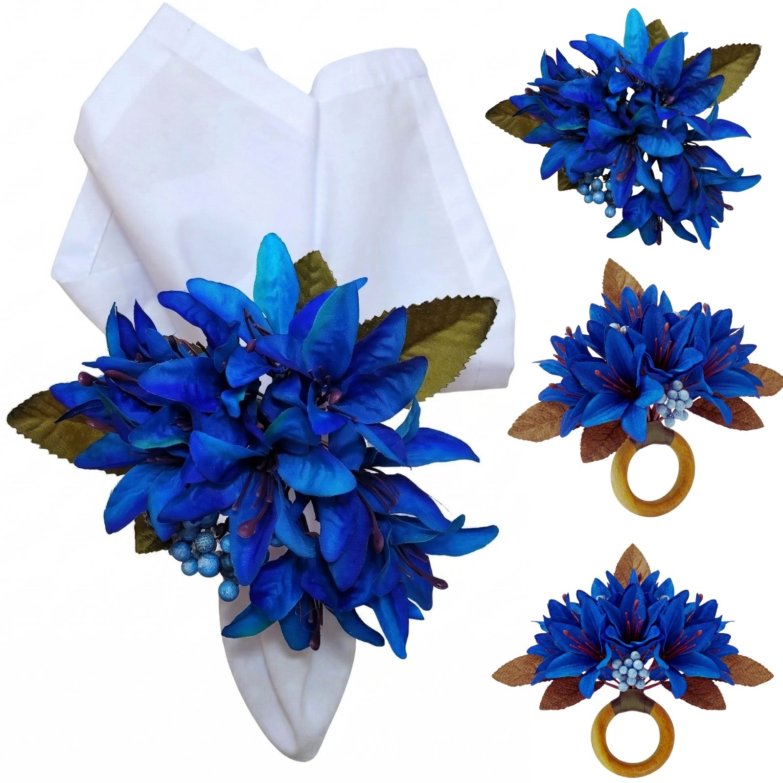 Lilies_Flower_Napkin_Ring_Royal_1