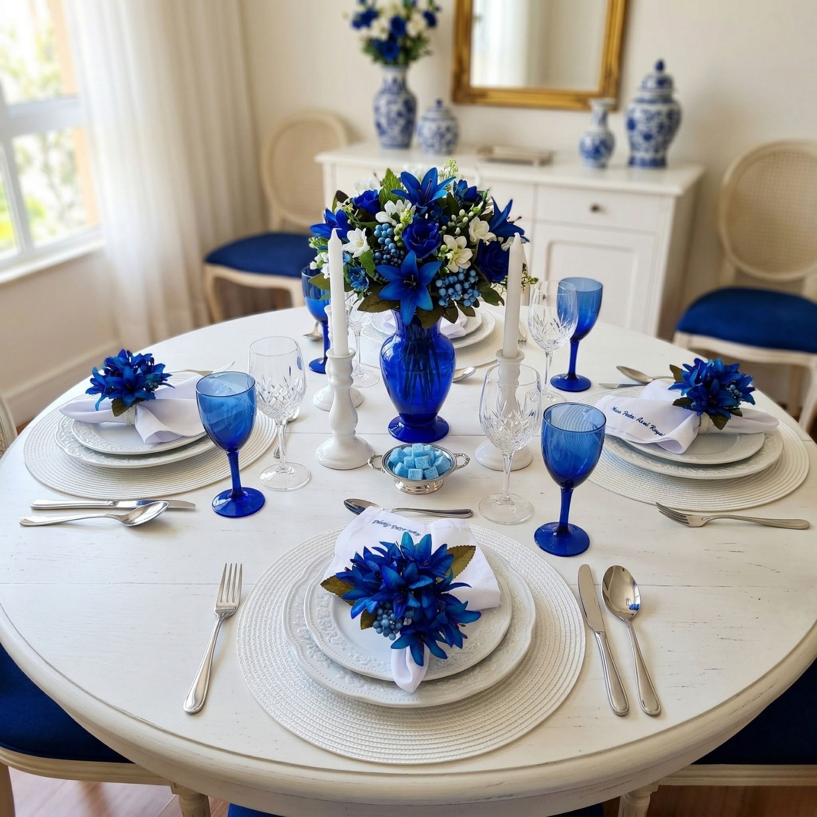 Lilies_Flower_Napkin_Ring_Royal_5